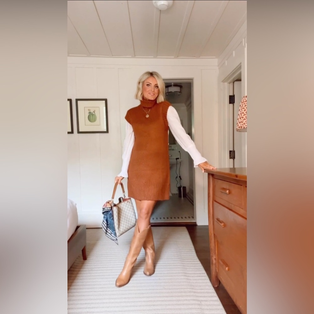 Free Assembly Women’s Turtleneck Sweater Mini Dress